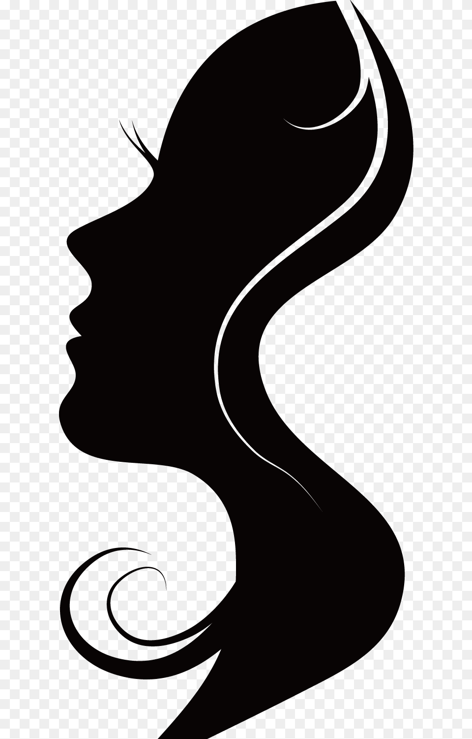 Silhouettes Woman Silhouette Frame Clipart Woman Side Face Silhouette Vector, Stencil, Animal, Fish, Sea Life Free Png