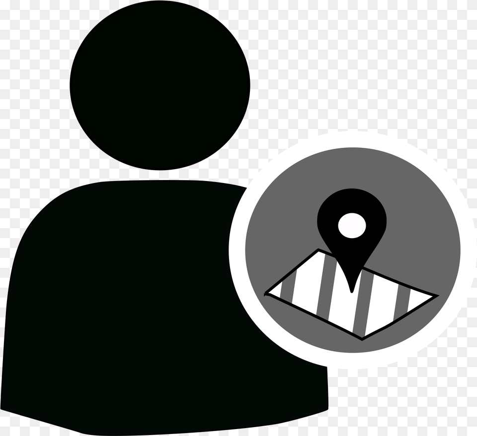 Silhouettesymbolblack Icon Of Location Clipart, Logo Png Image