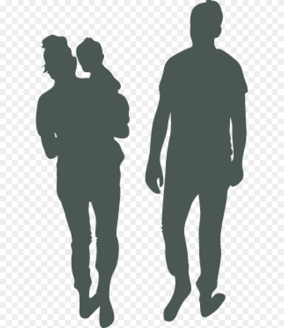 Silhuouette Of Two Adults One Adult Is Carrying A Tatuaje De Silueta De Familia, Silhouette, Male, Man, Person Free Transparent Png