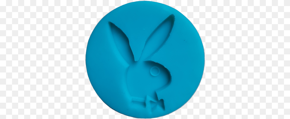 Silicone Mould Playboy Bunny 38x58cm Circle, Turquoise, Disk Png