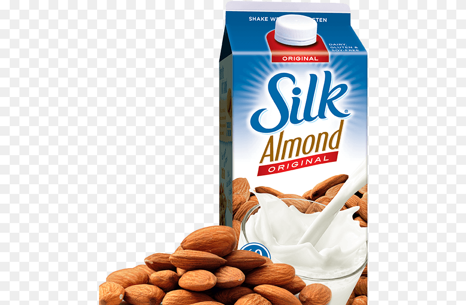 Silk Almond Milk Unsweetened, Food, Grain, Produce, Seed Free Png Download