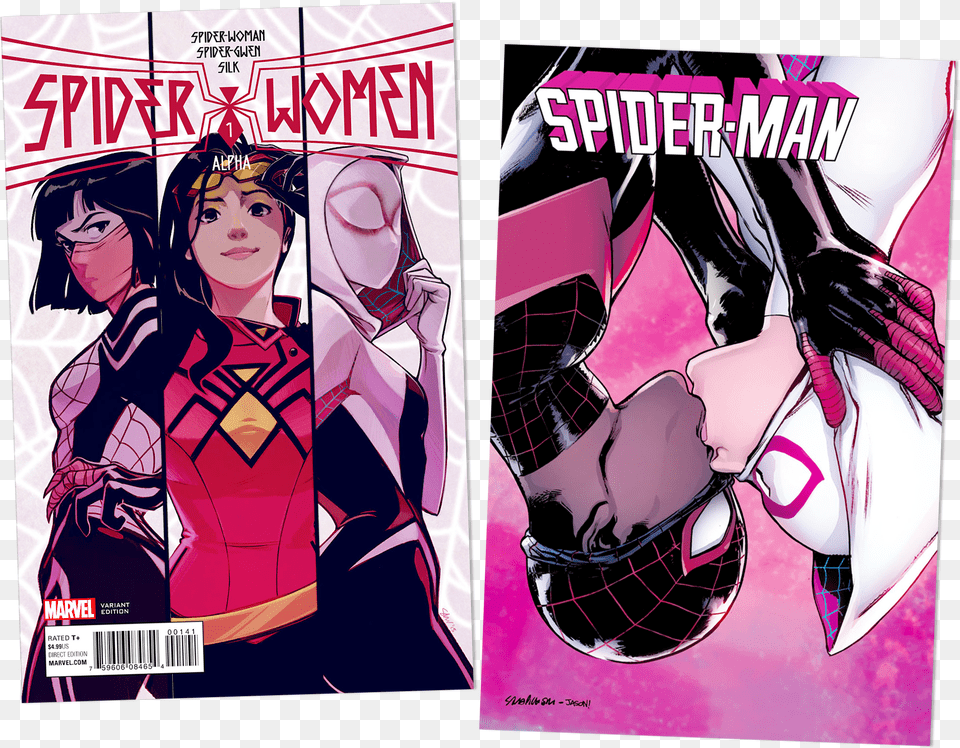 Silk And Spider Gwen, Book, Comics, Publication, Adult Png