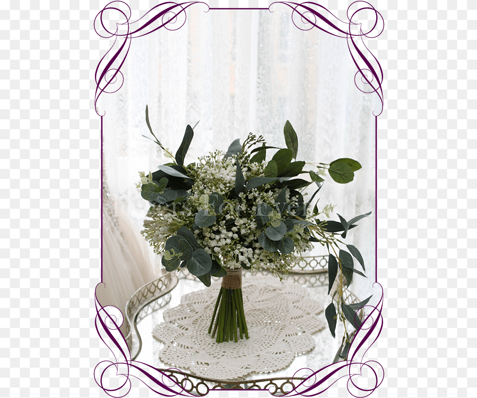 Silk Artificial Baby S Breath And Australian Native Wedding Basket For Flower Girl, Art, Floral Design, Flower Arrangement, Flower Bouquet Free Transparent Png