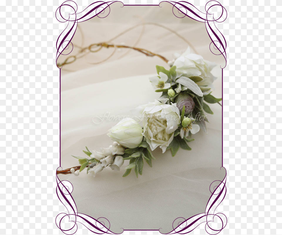Silk Artificial Flower Girl Hair Crown Halo Floral White And Coral Bridesmaid Bouquets, Flower Arrangement, Flower Bouquet, Plant, Rose Free Png Download