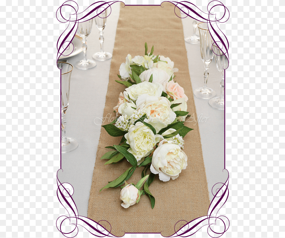 Silk Faux Flowers Table Centrepiece And Sign Or Arbor Cake With Mauve Flowers, Art, Plant, Pattern, Graphics Png
