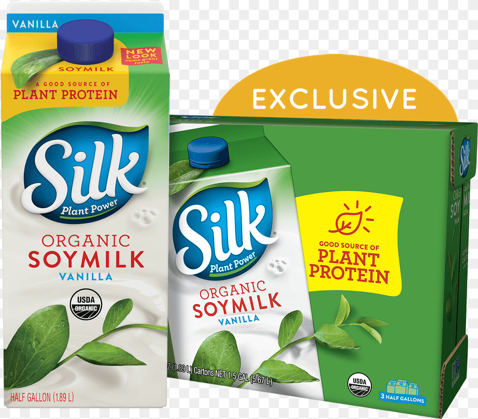 Silk Organic Vanilla Soymilk Juicebox, Herbal, Herbs, Plant, Beverage Png Image