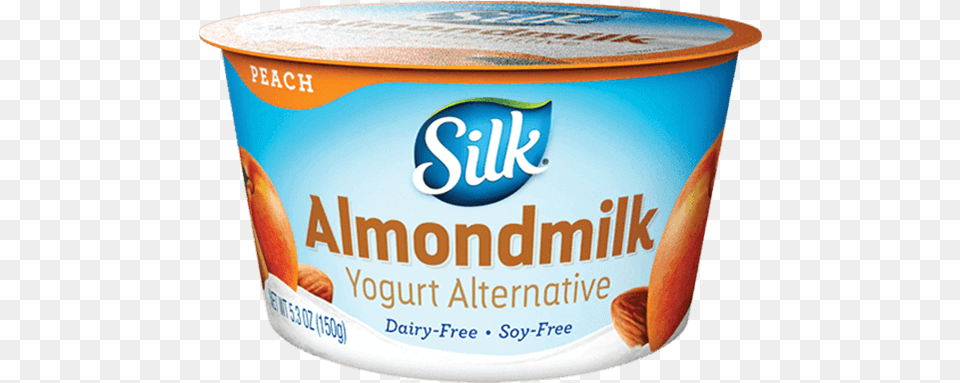 Silk Peach Almond Dairy Yogurt Alternative Grated Parmesan, Dessert, Food, Cream, Ice Cream Free Png