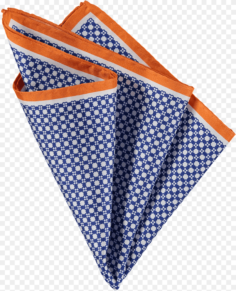 Silk Pocket Square In Navy White And Orange With De Tela Animado, Accessories, Flag, Napkin Png Image