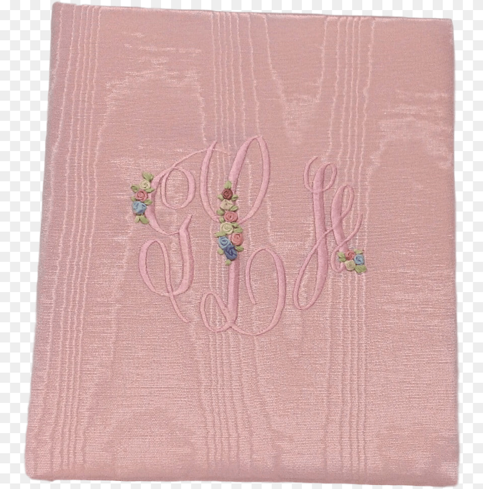 Silk Ribbon Flowers Embroidered On Moire Baby Memory Stitch, Embroidery, Home Decor, Pattern, Book Png Image