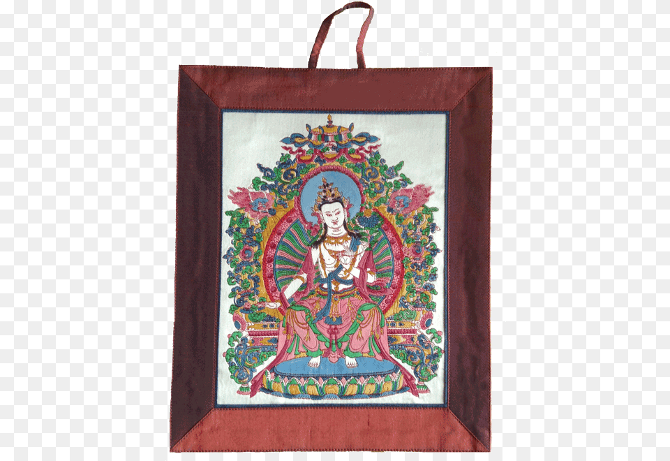 Silk Thangka Maitreya Buddha Picture Frame, Pattern, Bag, Art, Woman Png