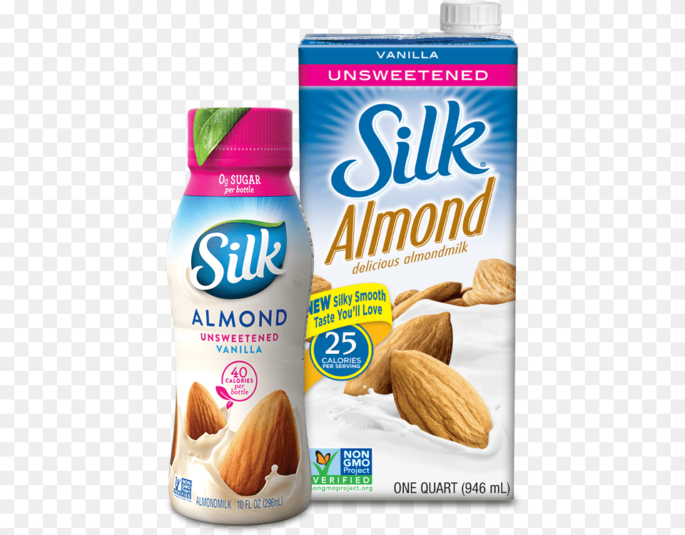 Silk Unsweetened Almond Milk, Food, Grain, Produce, Seed Png