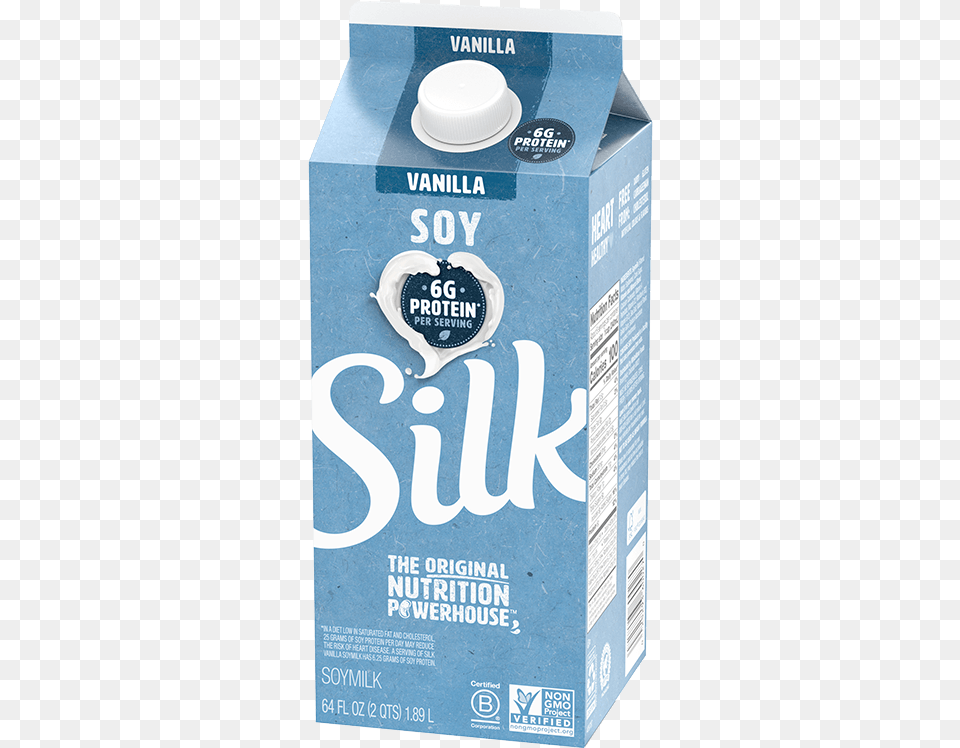 Silk Vanilla Soymilk Chocolate Milk, Beverage, Box, Cardboard, Carton Free Transparent Png