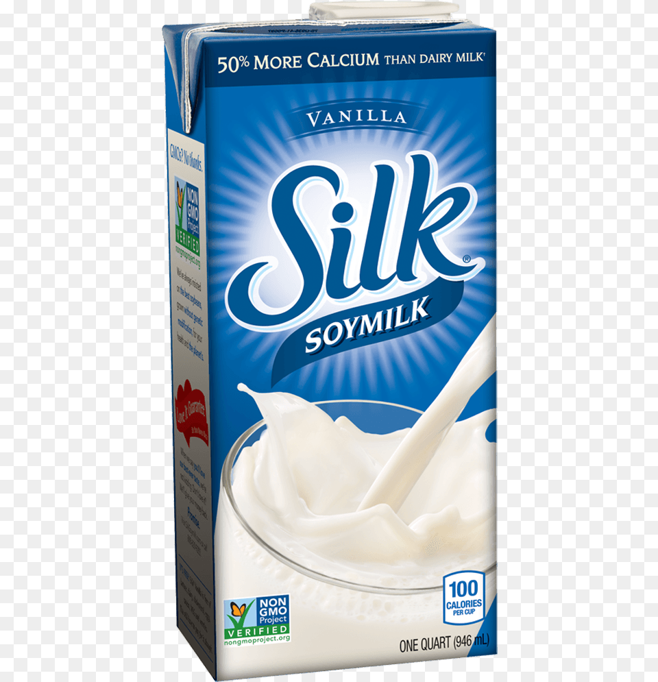 Silk Vanilla Soymilk Shelf Silk Soy Milk, Dairy, Food, Beverage, Dessert Png