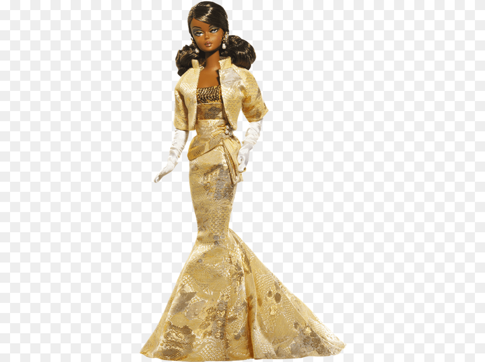 Silkstone Barbie Collector Transparent Black Barbie, Clothing, Dress, Fashion, Gown Png Image