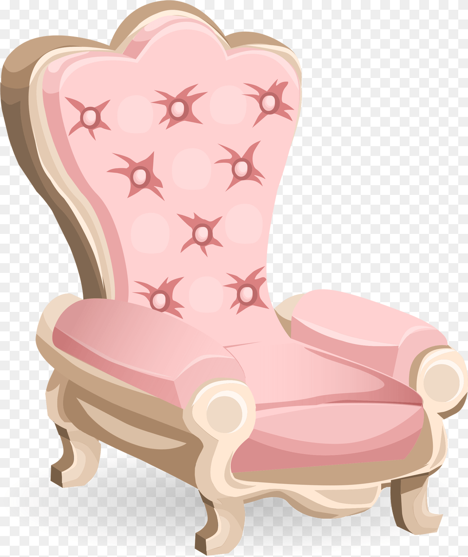 Silln Silla Muebles Rosa Sof Relajacin Fancy Pink Chair Transparent, Furniture, Armchair Png