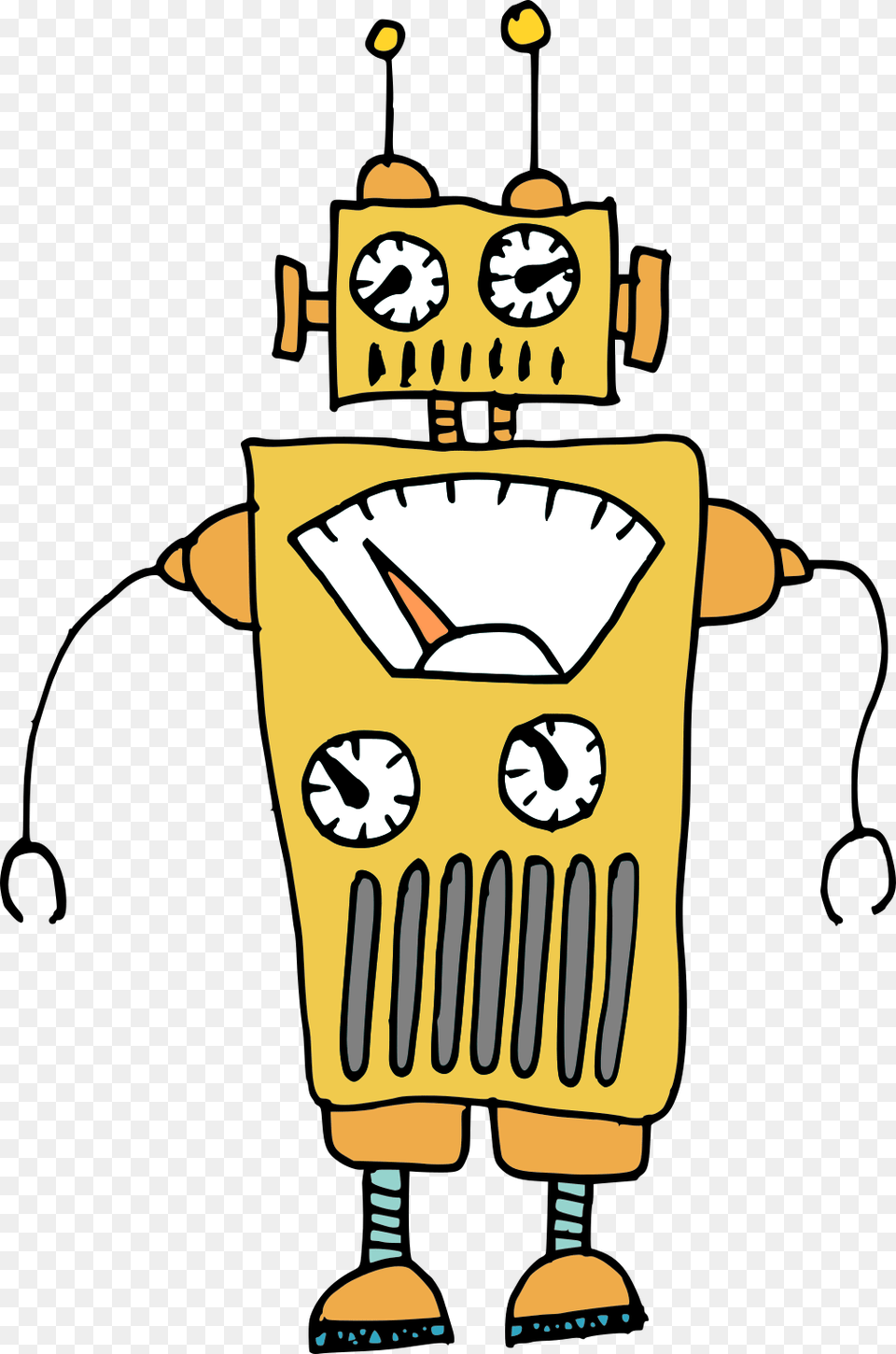 Silly Cartoon Robot Vector, Baby, Person Free Png Download