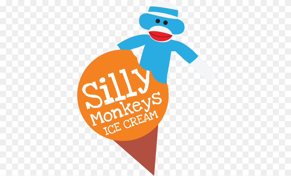 Silly Monkey39s Ice Cream Wanted A Simple And Bright Monkey Amp Robot, Ice Cream, Dessert, Food, Advertisement Png Image
