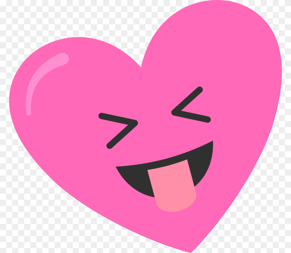 Silly Pink Heart Heart Free Png Download