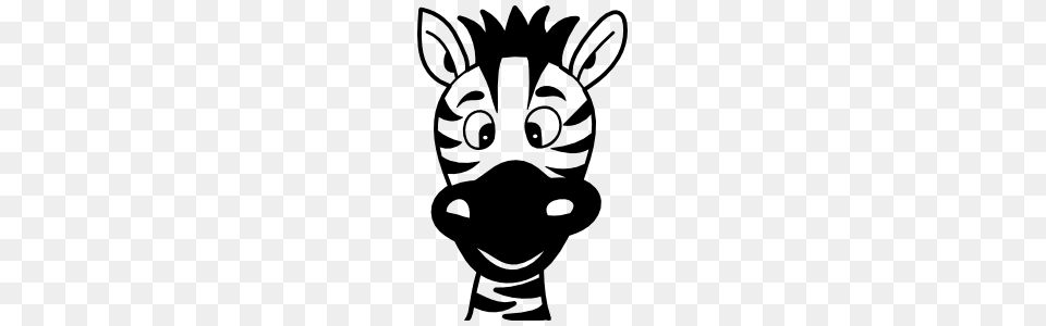 Silly Zebra Sticker, Stencil, Person, Baby, Face Png Image