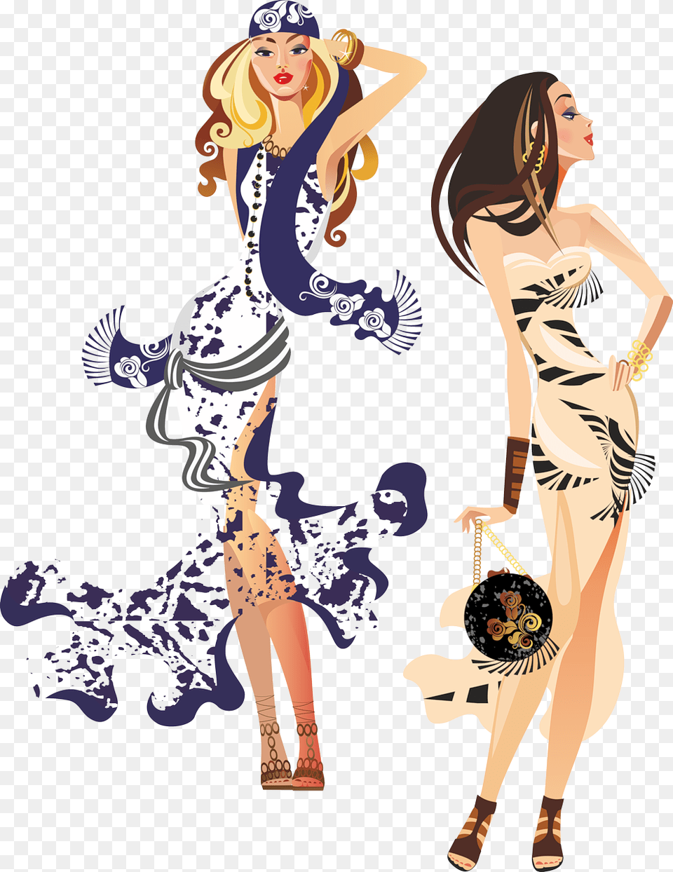 Silouette Of Fashion Women Fashion Woman Silhouette Vector, Publication, Book, Comics, Clothing Free Transparent Png