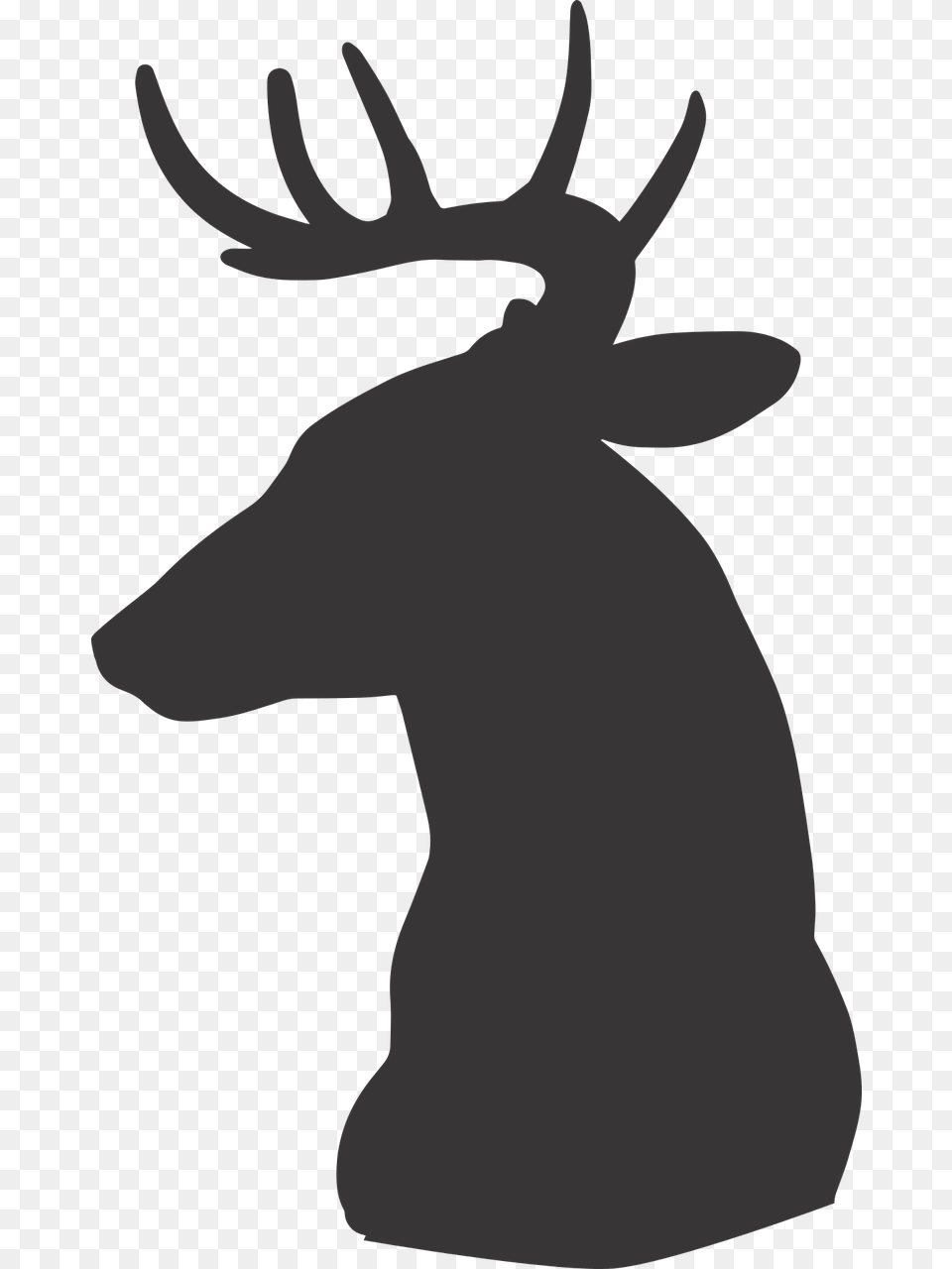 Siluet Kepala Rusa, Animal, Deer, Mammal, Wildlife Free Png