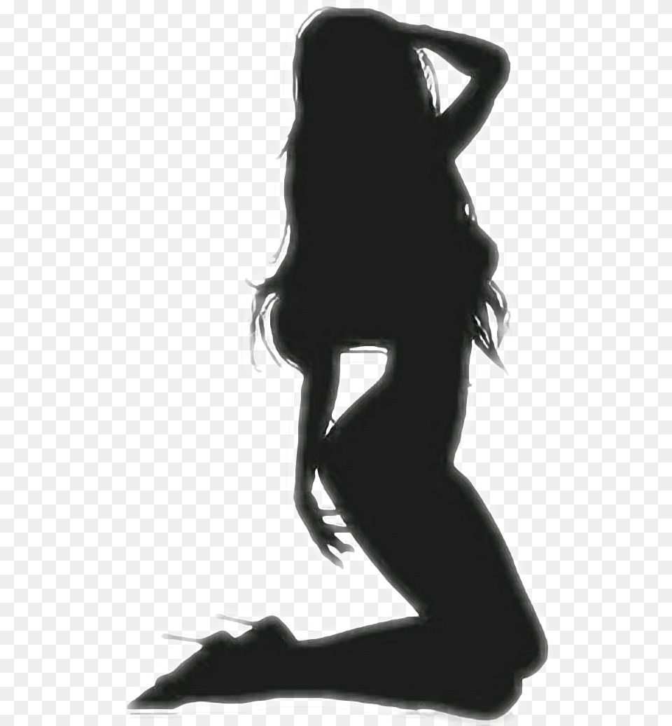 Siluet Woman Sexywoman Mujer Sexystyle 2d Female Silhouette Sexy, Kneeling, Person Free Png Download