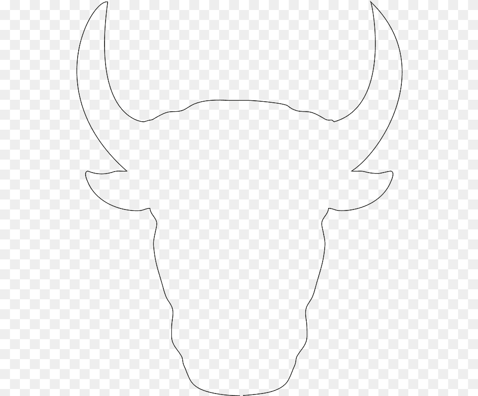 Silueta De Cabeza De Toro, Animal, Bull, Mammal, Person Png Image