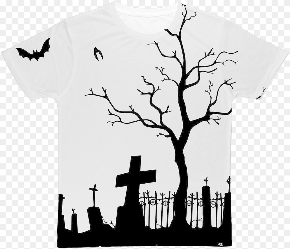 Silueta De Cementerio, Clothing, Cross, Symbol, T-shirt Free Transparent Png