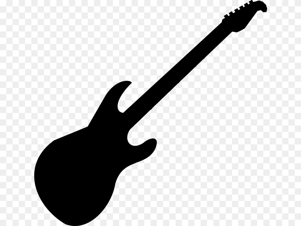 Silueta De Guitarra, Gray Png