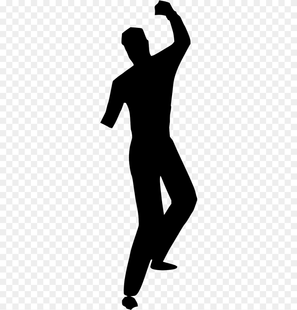 Silueta De Hombre Bailando Salsa, Gray Free Png