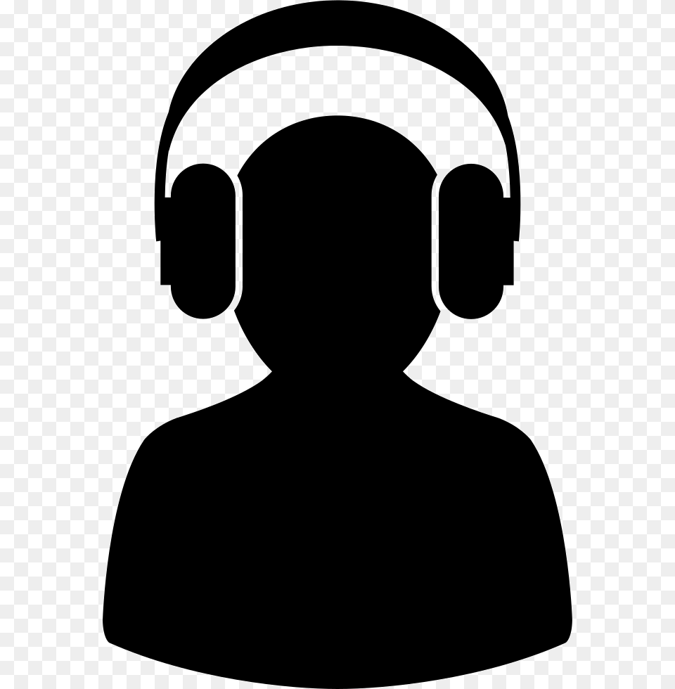 Silueta De Hombre Con Audifonos Clipart Download People Covering Their Ears, Silhouette, Electronics, Stencil, Adult Png