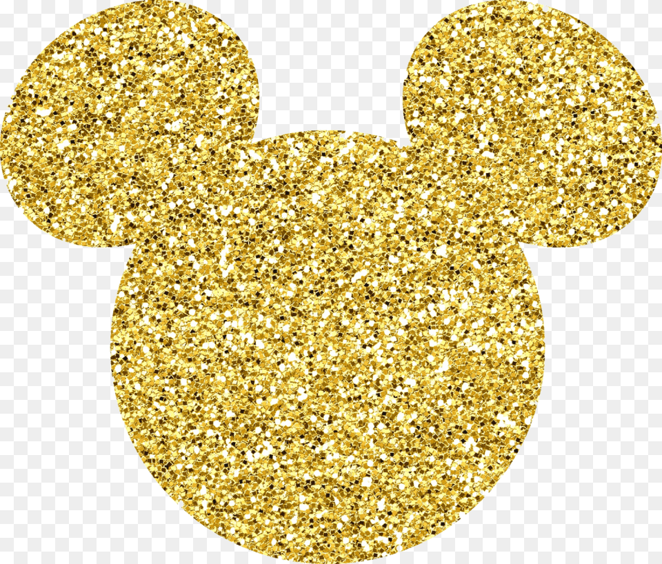 Silueta De Mickey Gold, Glitter, Chandelier, Lamp Free Png Download