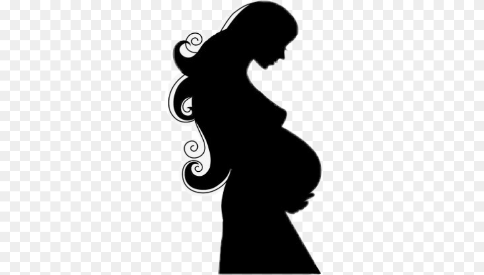 Silueta De Mujer Embarazada, Silhouette, Smoke Pipe Png