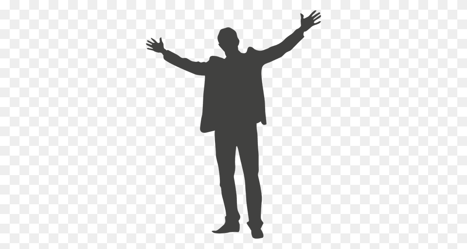 Silueta Del Hombre Que Celebra, Silhouette, Adult, Male, Man Free Transparent Png