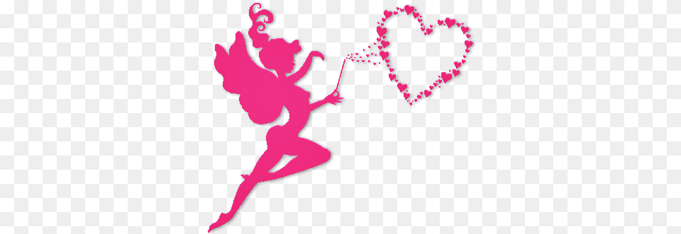 Silueta Fairy Love By Designsmay Love Vector Pink Pink Fairy Vector, Dancing, Leisure Activities, Person, Cupid Free Png Download