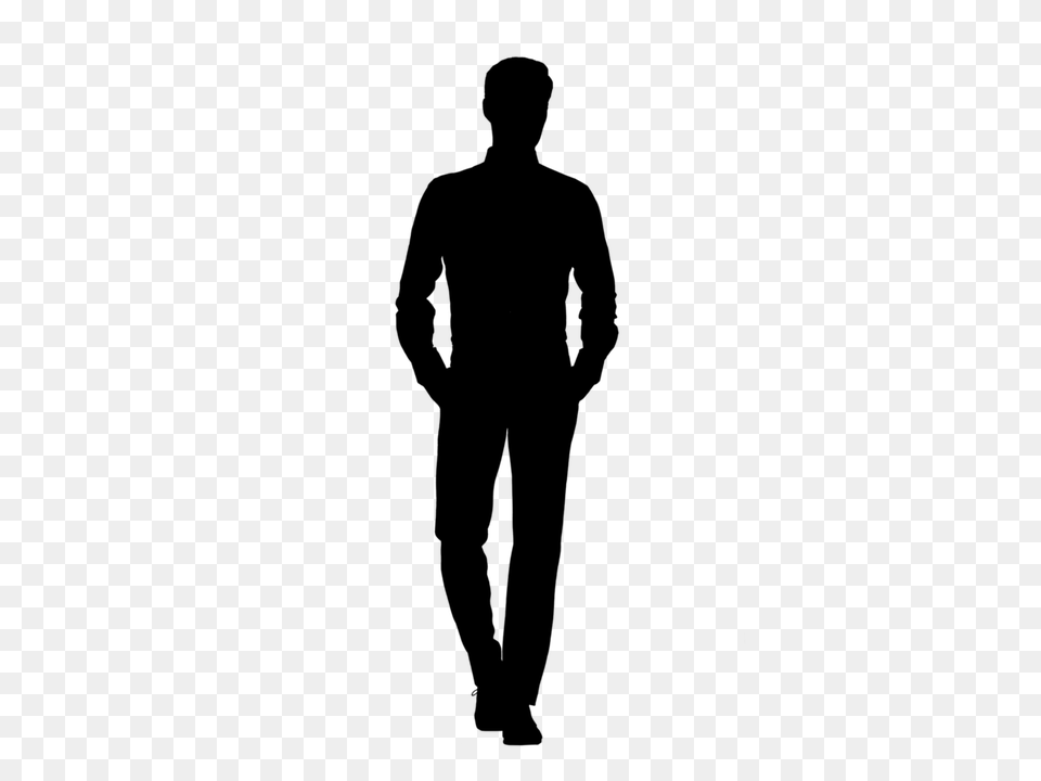 Silueta Hombre Image, Gray Free Transparent Png