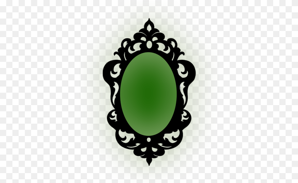Silueta Marco Vintage, Green, Plate, Oval Png