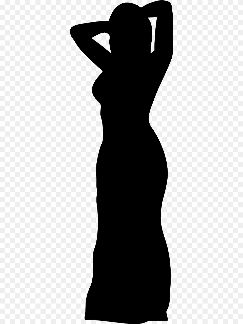 Silueta Vestido, Silhouette, Person Png