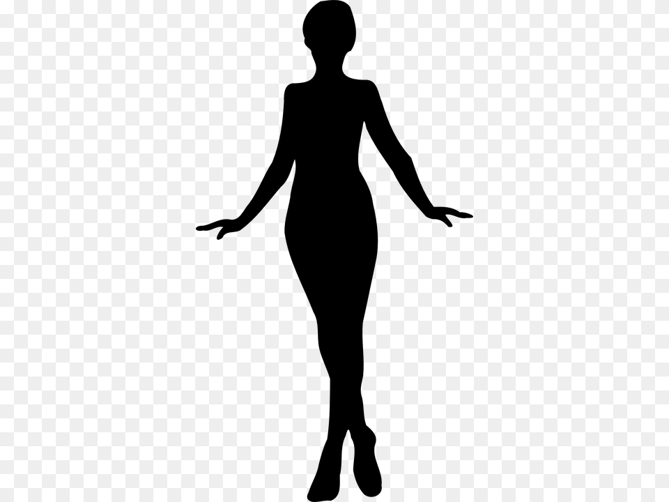 Siluetas Mujer Silhouette Plus Size Women, Gray Png Image