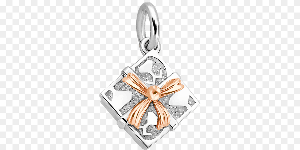 Silver 14k Gold Square Gift Box Charm Locket, Accessories, Pendant, Earring, Jewelry Free Transparent Png