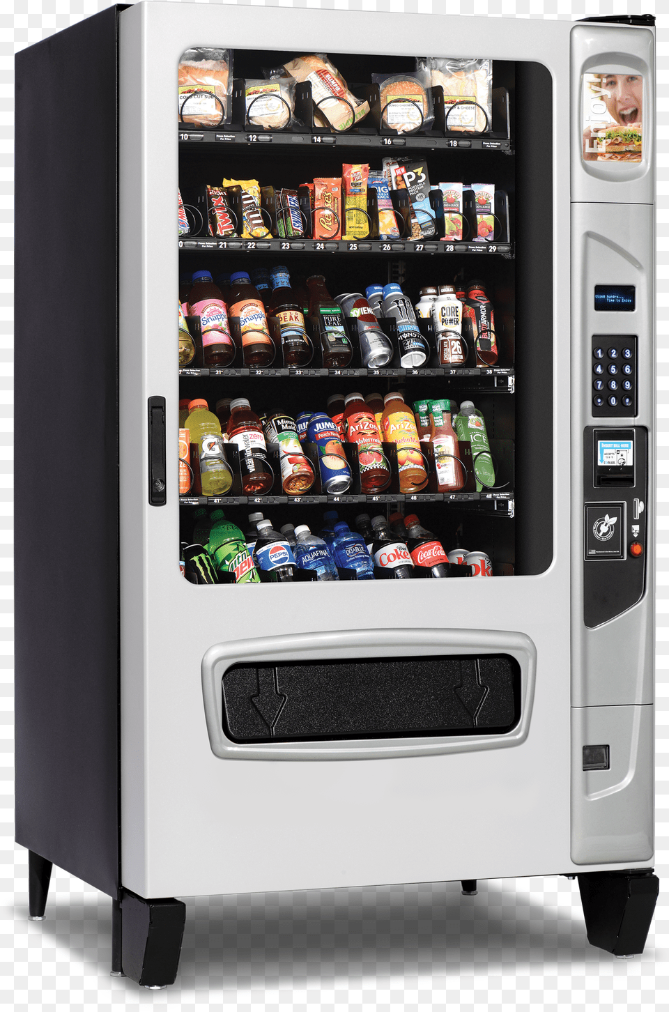 Silver 42 Selection Cold Food Amp Drink Vending Machine Vending Machine, Appliance, Device, Electrical Device, Refrigerator Png