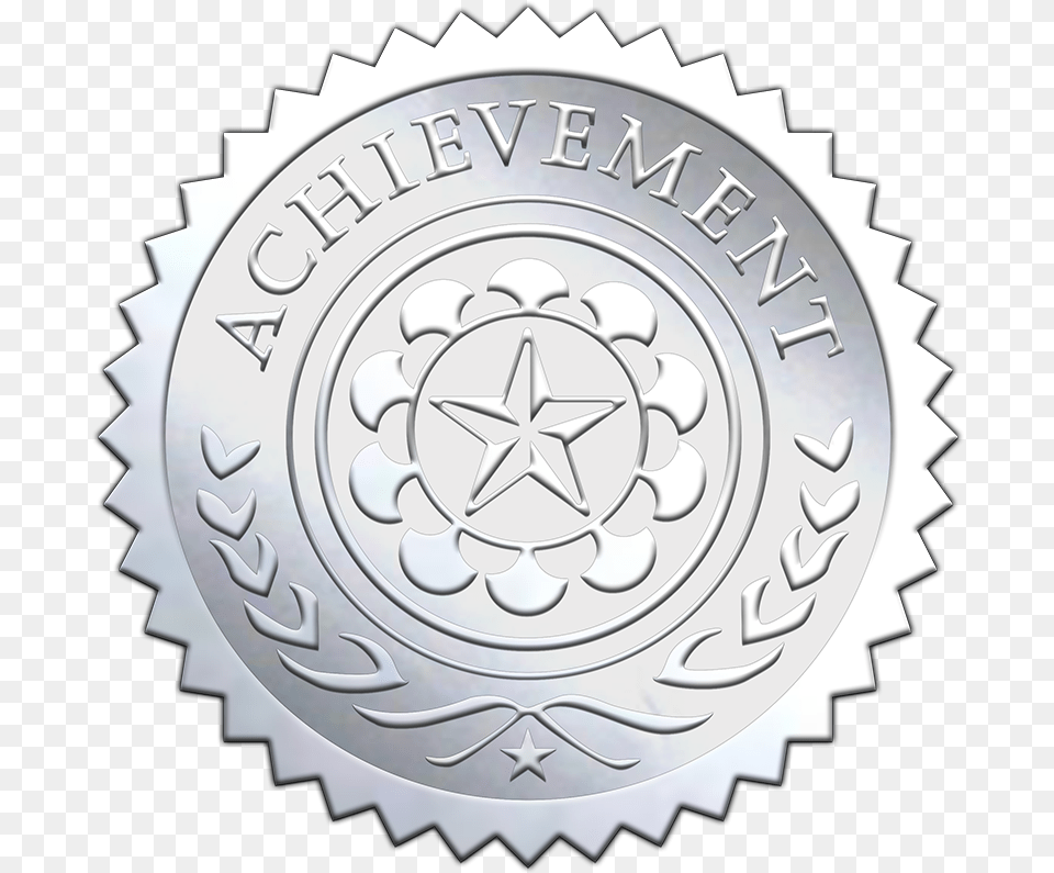 Silver Achievement Seal Thank You In Gold, Logo, Symbol Free Transparent Png
