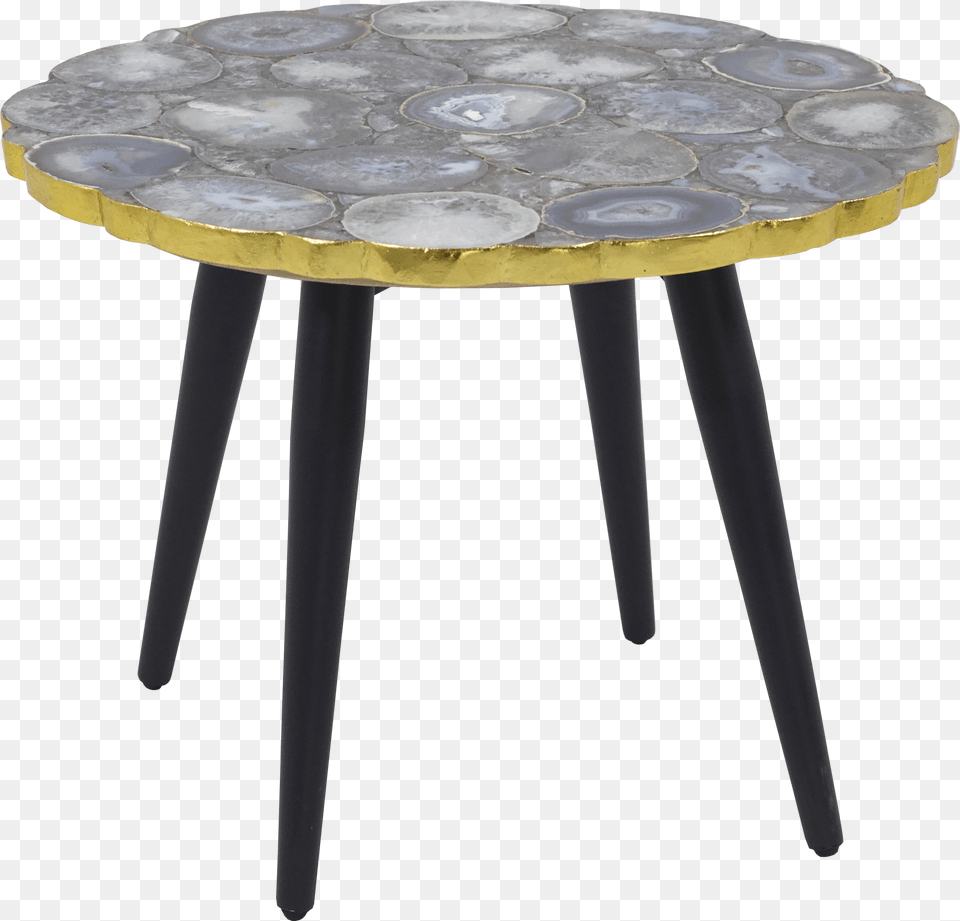 Silver Agate Stone Table End Table, Coffee Table, Furniture, Tabletop Png Image