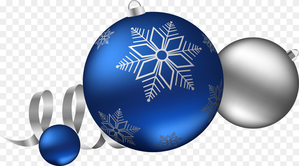 Silver And Blue Christmas Balls Decoration Clipart Blue Christmas Baubles Clipart, Sphere, Accessories, Astronomy, Moon Png Image