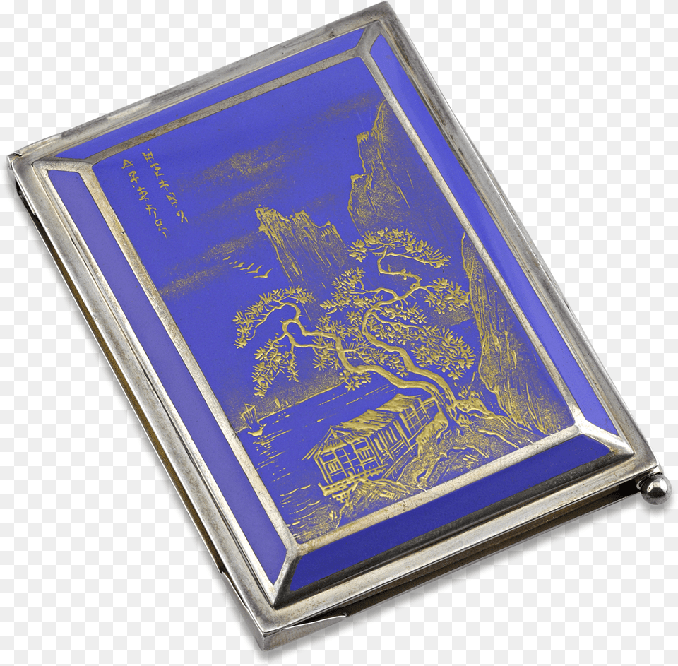 Silver And Enamel Note Pad And Pencil Emblem Png Image