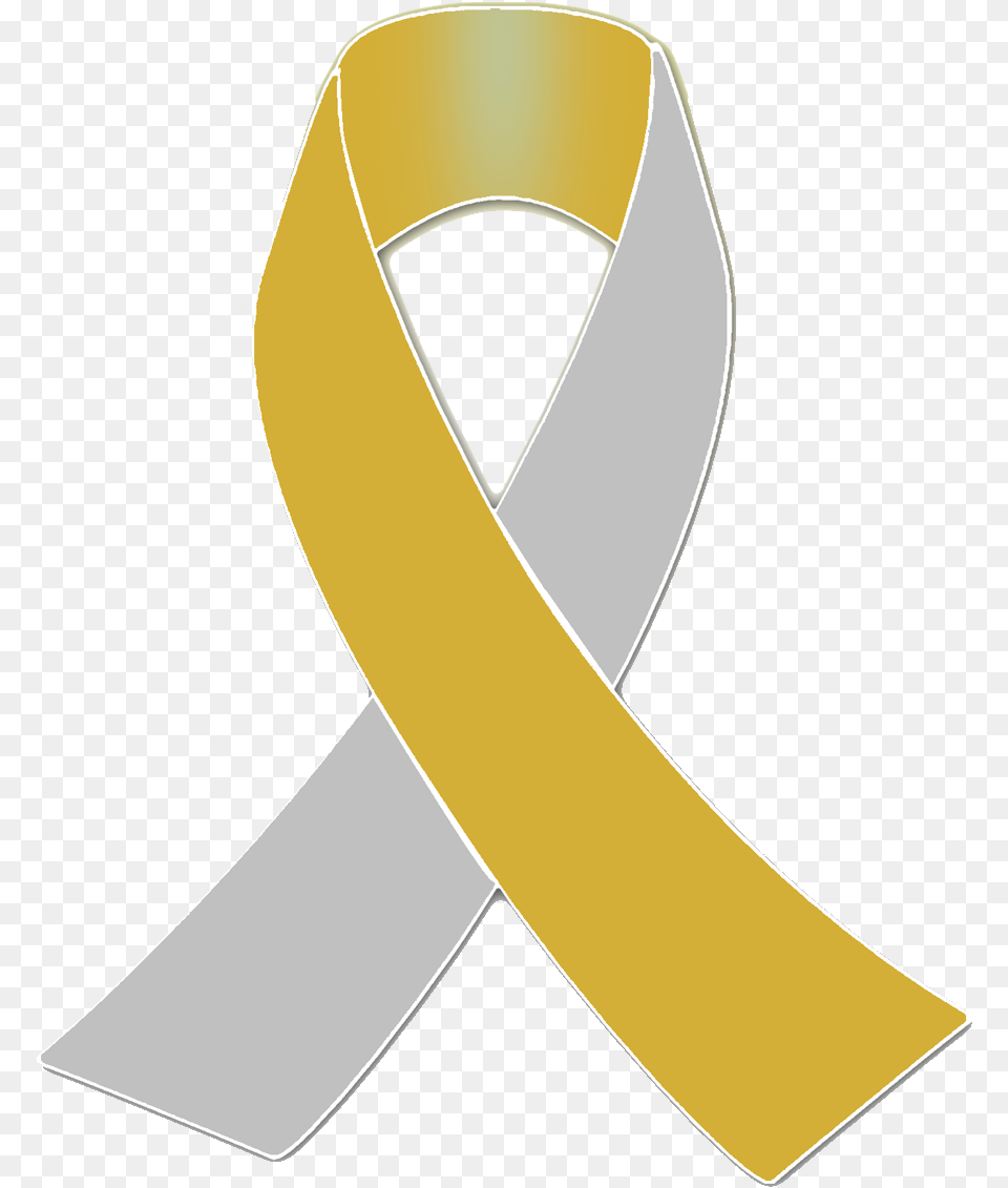 Silver And Gold Awareness Ribbon Sign, Accessories Free Png