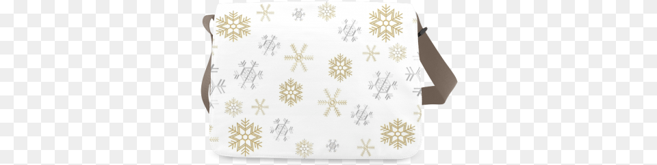 Silver And Gold Snowflakes On A White Background 2 Silver, Accessories, Bag, Handbag, Purse Free Transparent Png