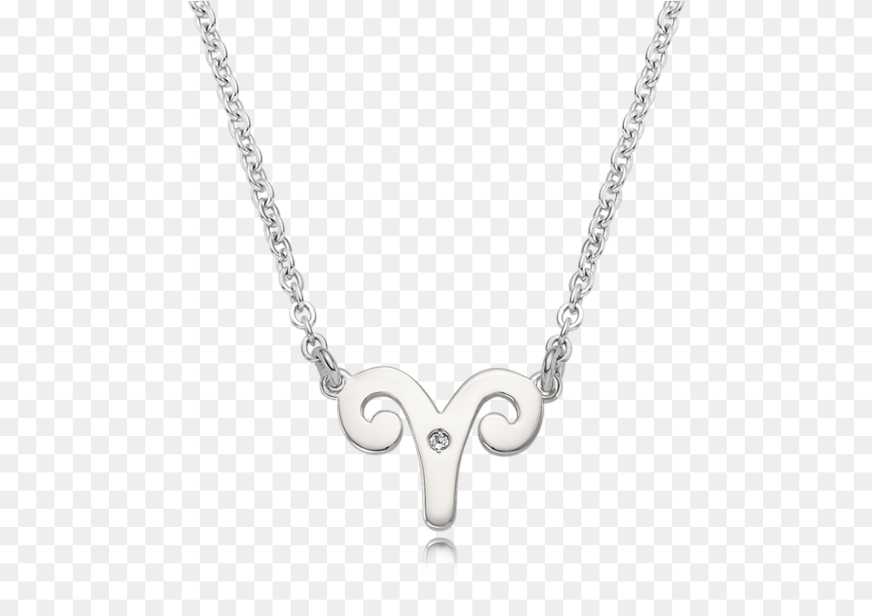 Silver Aries Zodiac Sign Necklace Elephant And Baby Necklace, Accessories, Jewelry, Diamond, Gemstone Png