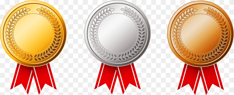 Silver Award Ribbon, Gold, Plate, Gold Medal, Trophy Free Png