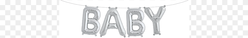 Silver Baby Balloon Kit Baby Shower Balloons Silver, Text, Bathroom, Indoors, Room Png Image